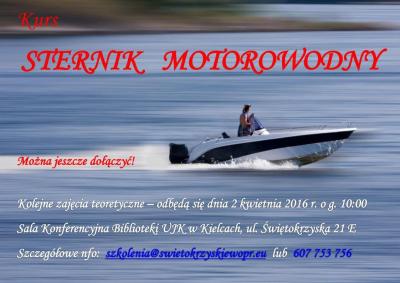 Kurs Sternika Motorowodnego w Kielcach