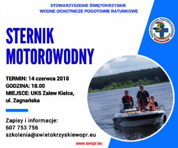 Kurs na patent sternika motorowodnego w Kielcach