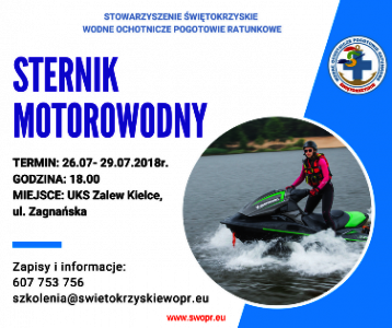 Kurs na patent sternika motorowodnego w Kielcach